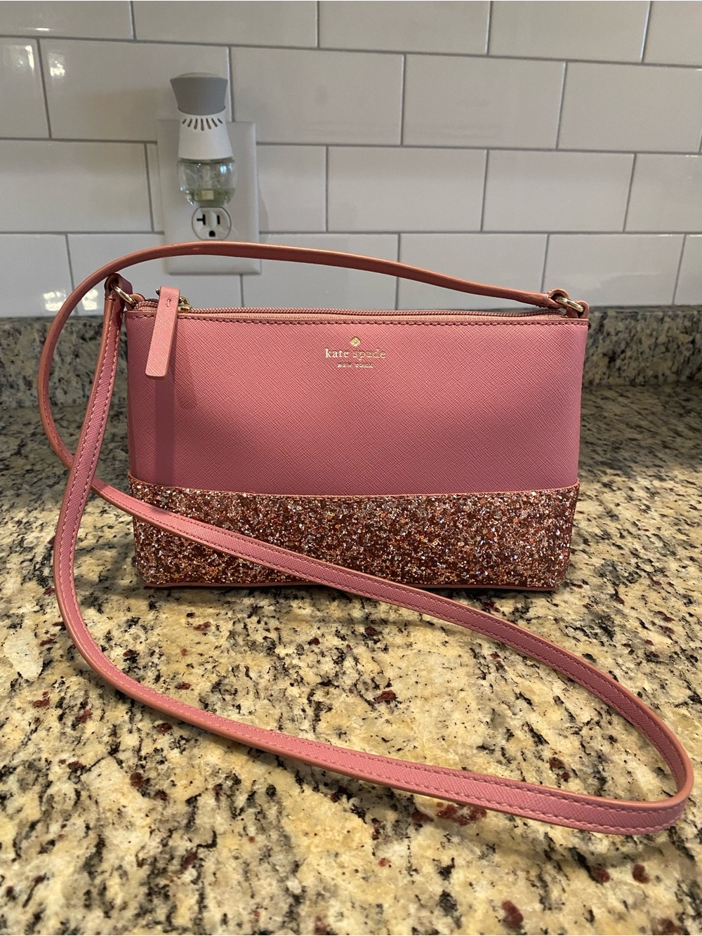 Kate Spade Pink Glitter Crossbody Bag - Picture 5 of 9